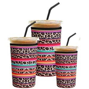 Reusable Iced Coffee Sleeves Neoprene Insulator Cup Sleeve for Cold Drinks